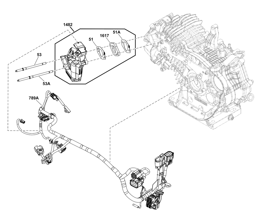 Throttle Body Group Diagram and Parts List for 25E337-0035-G1  Briggs and Stratton Engine